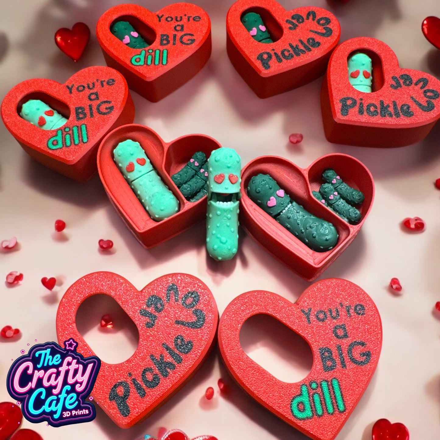 Valentine pickle with mini pickles