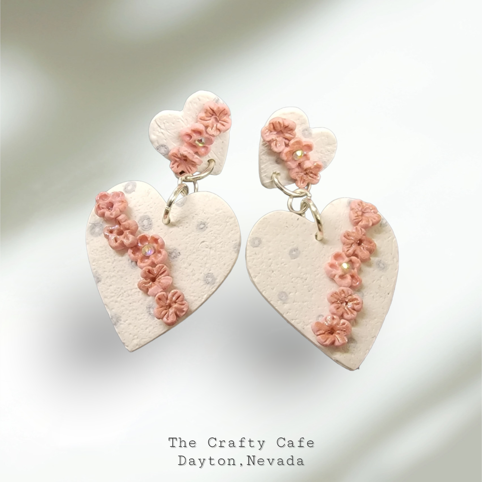 Clay heart earrings deals