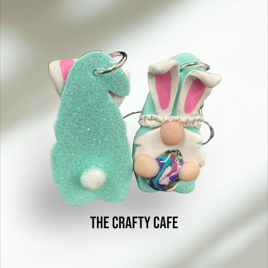 Easter Bunny Gnome Polymer Clay Earrings