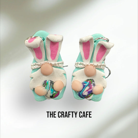 Easter Bunny Gnome Polymer Clay Earrings