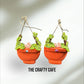 Polymer clay potted plant earrings