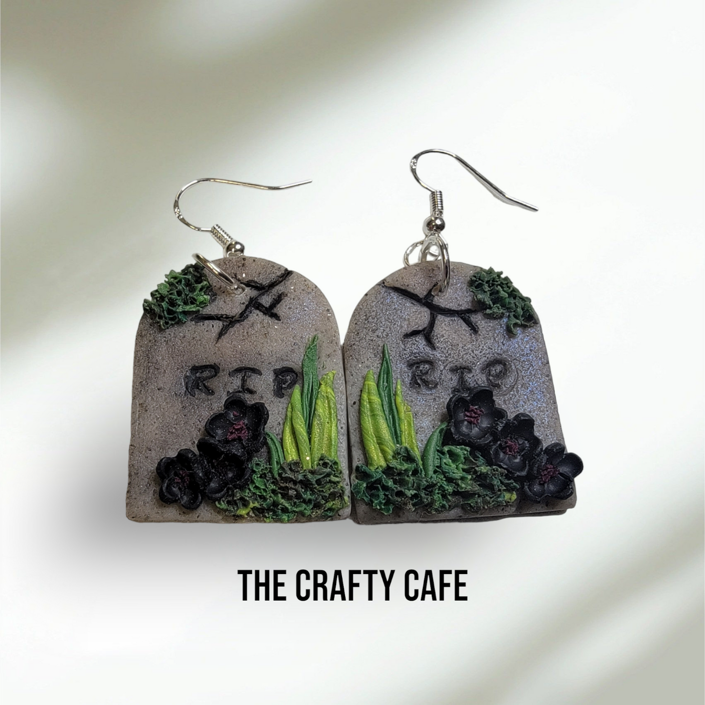 Halloween Tombstone Polymer Clay Earrings